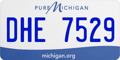 MI license plate DHE7529
