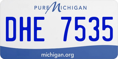 MI license plate DHE7535