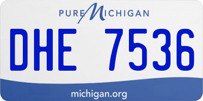 MI license plate DHE7536