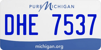 MI license plate DHE7537