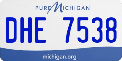MI license plate DHE7538