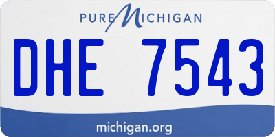 MI license plate DHE7543