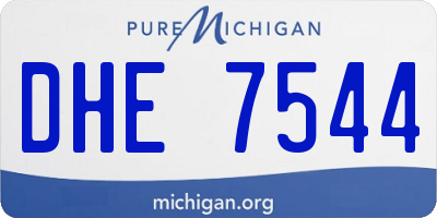MI license plate DHE7544