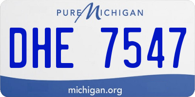 MI license plate DHE7547