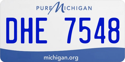 MI license plate DHE7548