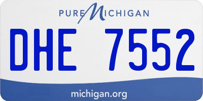MI license plate DHE7552
