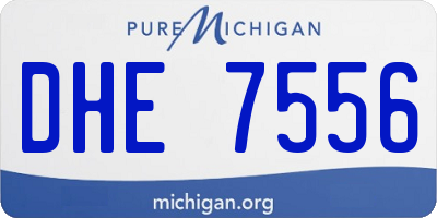 MI license plate DHE7556