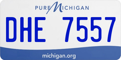 MI license plate DHE7557