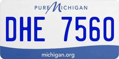 MI license plate DHE7560