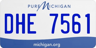 MI license plate DHE7561