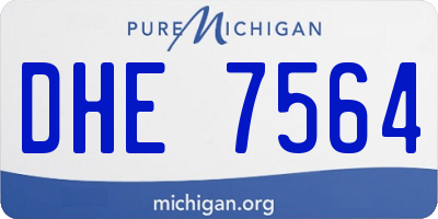 MI license plate DHE7564