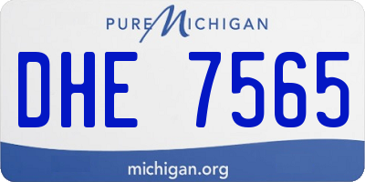 MI license plate DHE7565