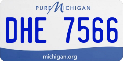 MI license plate DHE7566