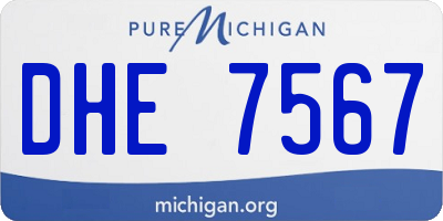 MI license plate DHE7567