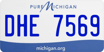 MI license plate DHE7569