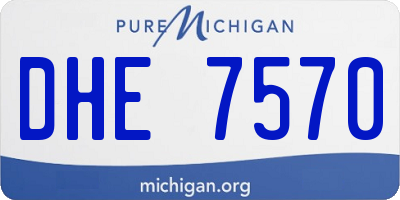 MI license plate DHE7570