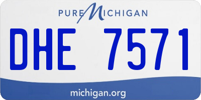 MI license plate DHE7571