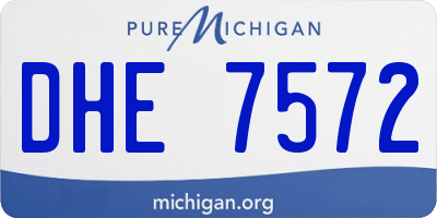 MI license plate DHE7572