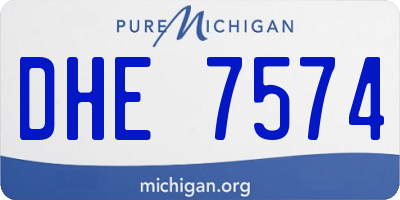 MI license plate DHE7574