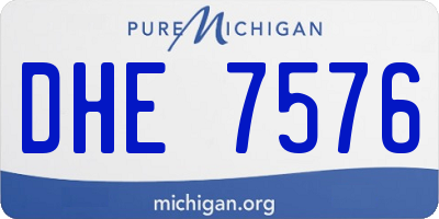 MI license plate DHE7576