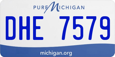 MI license plate DHE7579