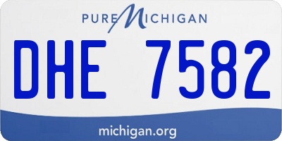 MI license plate DHE7582