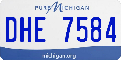 MI license plate DHE7584