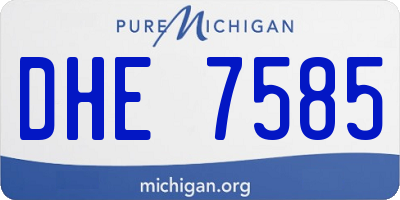 MI license plate DHE7585