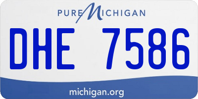 MI license plate DHE7586