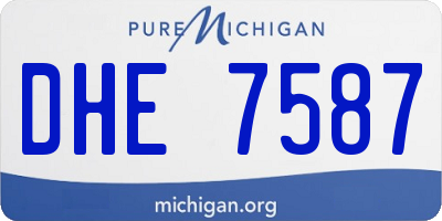 MI license plate DHE7587