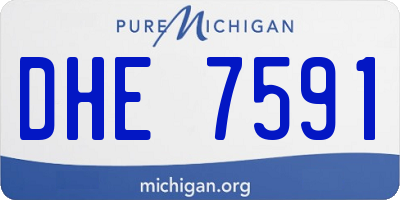 MI license plate DHE7591