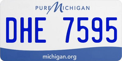 MI license plate DHE7595