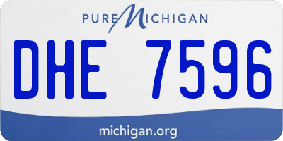 MI license plate DHE7596