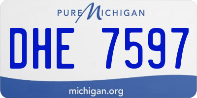MI license plate DHE7597