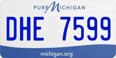 MI license plate DHE7599