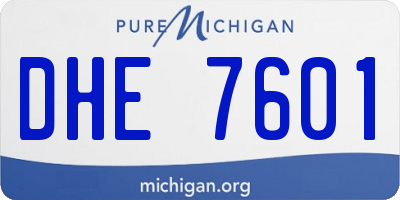 MI license plate DHE7601