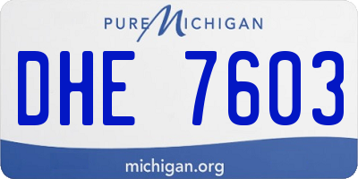 MI license plate DHE7603