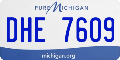 MI license plate DHE7609
