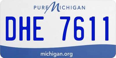 MI license plate DHE7611