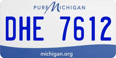MI license plate DHE7612