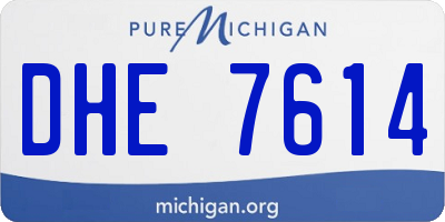 MI license plate DHE7614