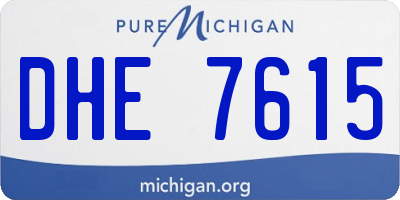 MI license plate DHE7615