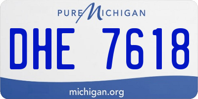 MI license plate DHE7618