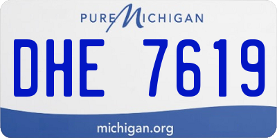 MI license plate DHE7619
