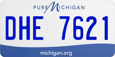 MI license plate DHE7621