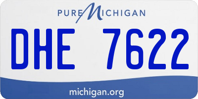 MI license plate DHE7622