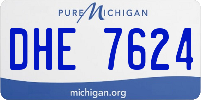 MI license plate DHE7624