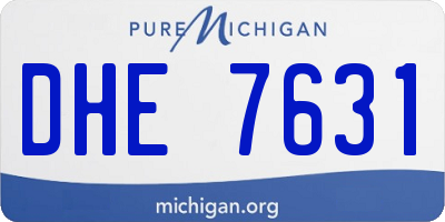 MI license plate DHE7631