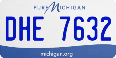 MI license plate DHE7632