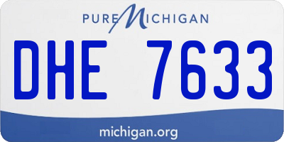 MI license plate DHE7633